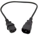 IEC extension cord, straight plug, 50 cm