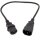 IEC extension cord, straight plug, 50 cm
