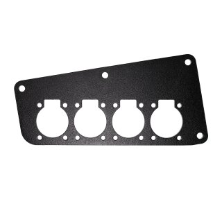 Patchbay 4-fach D-Norm, seitliche Montage